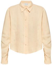 forte_forte - Chemise En Lin À Poignets Festonnés - Lyst