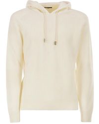 Tagliatore - Ribbed Hooded Sweater - Lyst