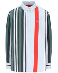 Loewe - Anagram-Embroidered Stripe-Print Shirt - Lyst