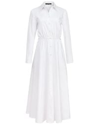 Toccin - Anika Long-Sleeve Midi Cotton Shirt Dress - Lyst
