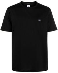 C.P. Company - Katoenen T-shirt Met Logopatch - Lyst