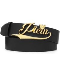 Philipp Plein - King Plein Leren Riem - Lyst