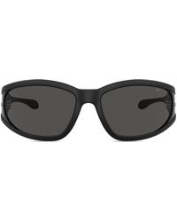 DIESEL - Logo-plaque Wraparound Sunglasses - Lyst