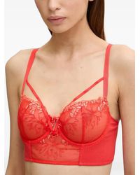 Chantelle - Spice Embroidered Lace-Trim Bra - Lyst