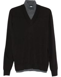 Paolo Pecora - V-Neck Wool Sweater - Lyst