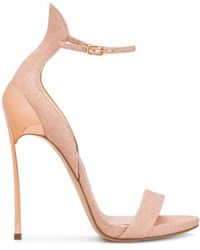Casadei Sandales pailletées à talon aiguille - Métallisé