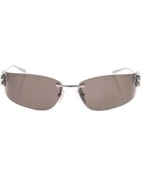 Balenciaga - Logo-Plaque Rimless Sunglasses - Lyst