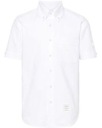 Thom Browne - Logo-Patch Cotton Shirt - Lyst