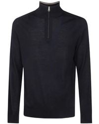 Paul Smith - Merino-Wool Zip-Up Sweater - Lyst