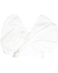 JNBY - Ruffled Cotton Cropped Top - Lyst