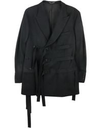 Yohji Yamamoto - Worsted Tasmania Sakko Mit Gürtel - Lyst