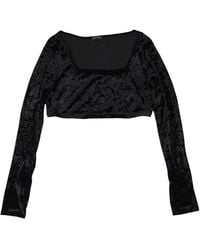 CALLIPYGIAN - Crushed Velvet Crop Top - Lyst