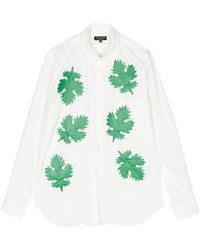 Comme des Garçons - Leaves-appliqué Button-up Shirt - Lyst