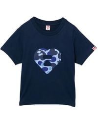 AAPE BY A BATHING AP - Heart-Printed T-Shirt - Lyst