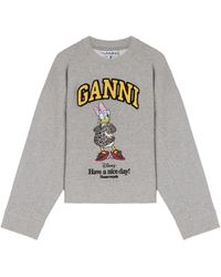 Ganni - X Disney Graphic-Print Sweatshirt - Lyst