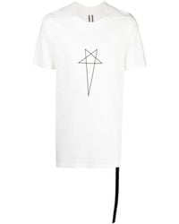 Rick Owens - Camiseta con cuello redondo y logo de estrella - Lyst