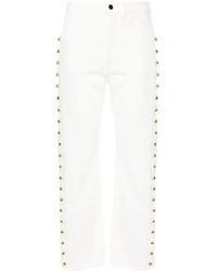 Chloé - Vaqueros Capri Con Detalle Festoneado - Lyst