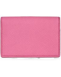 Smythson - Panama Cross-Grain Leather Card Holder - Lyst