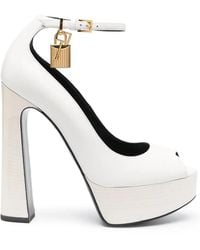 Tom Ford - Padlock Charm Platform Pumps - Lyst