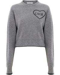 Chloé - Jersey De Cachemir Con Cuello Redondo - Lyst