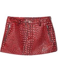 CAMPERLAB - Zip Textured Leather Skirt - Lyst