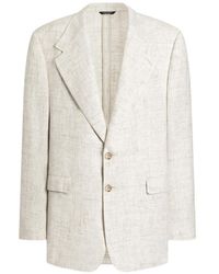 Dolce & Gabbana - Single-Breasted Tweed-Effect Linen And Viscose Jacket - Lyst