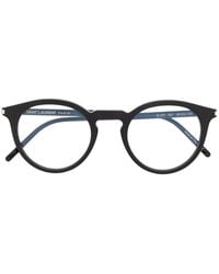 Saint Laurent - Sl347 Round Frame Glasses - Lyst