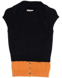 MERYLL ROGGE - Pull Crop En Maille À Design Superposé - Lyst