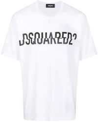 DSquared² Split Logo Print T-shirt - White