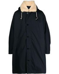 Jil Sander - Shearling-collar Button-up Coat - Lyst