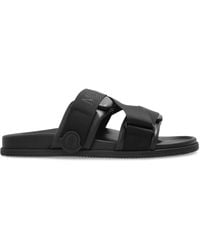 Moncler - Leather Slides - Lyst