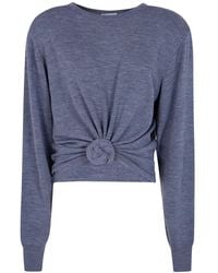 Magda Butrym - Knot-Detail Round-Neck Sweater - Lyst