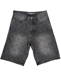 LOSTSHDWS - Embellished Denim Shorts - Lyst
