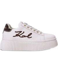 Karl Lagerfeld - Sneakers Met Plateauzool En Logo - Lyst