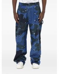 Off-White c/o Virgil Abloh - Camouflage-Print Rhinestone-Embellished Jeans - Lyst