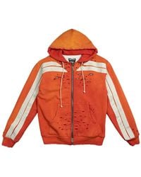 RRR123 - Apocrypha Pious Distressed Side-Stripefull-Zip Hoodie - Lyst