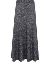 D.exterior - Sequin-Embellished Knitted Maxi Skirt - Lyst