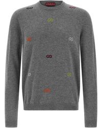 Gucci - Interlocking G Embroidered Sweater - Lyst