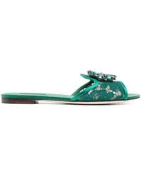 Dolce & Gabbana - Lace Slides - Lyst