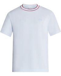 Lacoste - Stripe-Collar Cotton Piqué T-Shirt - Lyst