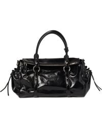 Miu Miu - Shiny Leather Handbag - Lyst