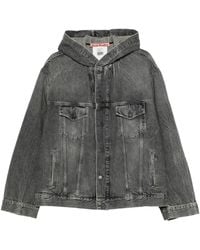 Acne Studios - Hooded Denim Jacket - Lyst