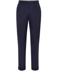 Brunello Cucinelli - Houndstooth Turn-up Tailored Trousers - Lyst