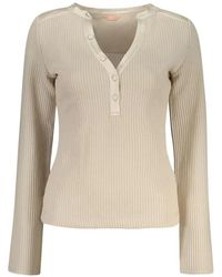 Guess - Pull Côtelé À Col V - Lyst