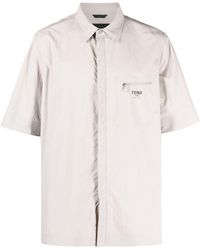 Fendi - Logo-print Short-sleeve Shirt - Lyst