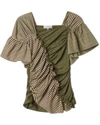 Lee Mathews - Betty Blouse Met Ruches - Lyst