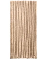 Calvin Klein - Ribbed-Knit Logo-Plaque Scarf - Lyst