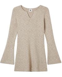 B+ AB - Flared-Sleeve V-Neck Mini Dress - Lyst
