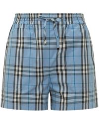 Burberry - Cornflower Cotton Shorts - Lyst