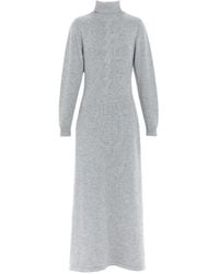 Barrie - Maxi Cable-Knit Roll-Neck Dress - Lyst
